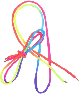 1Pair Gradient Rainbow Round Shoelaces for Sneakers Thick Fashion Laces Smooth Non Slip Design for Casual Shoes Unisex Colorful Accessory for Boys