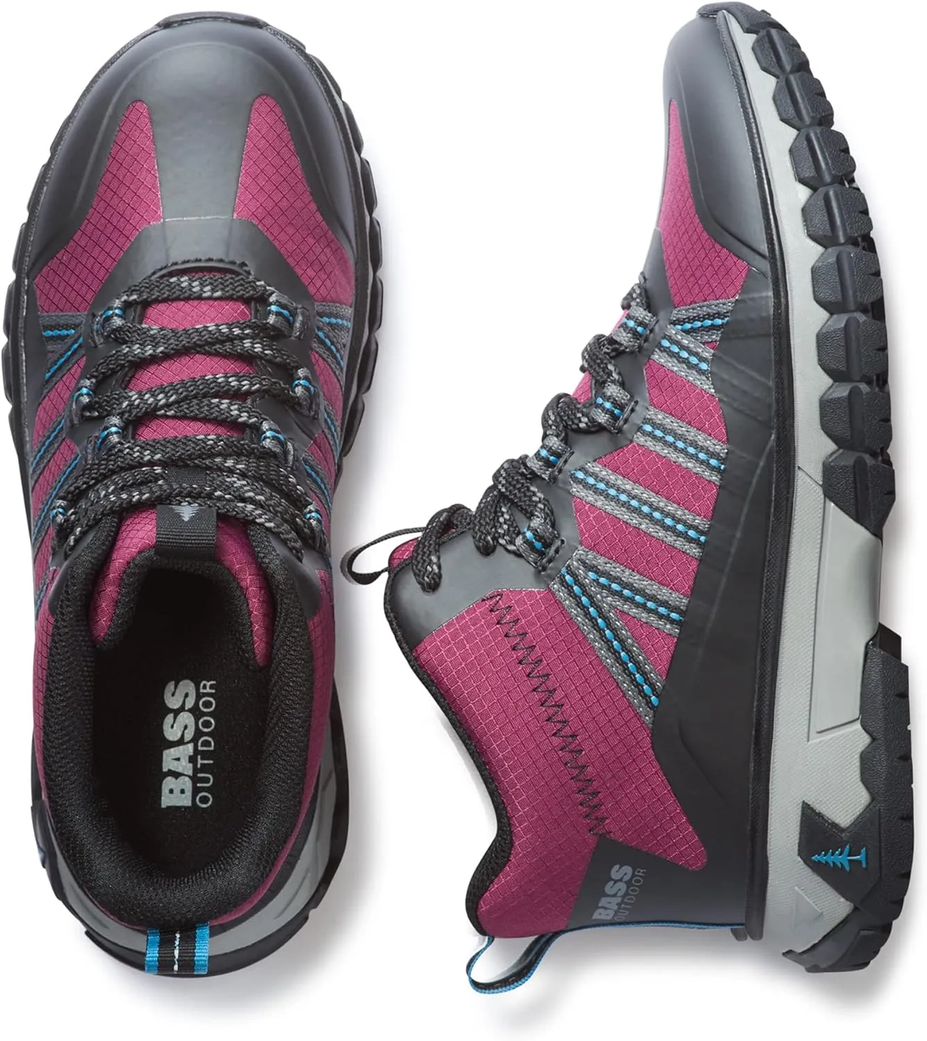 BASS OUTDOOR Women's Peak Webbing Hiker M Ankle Boot