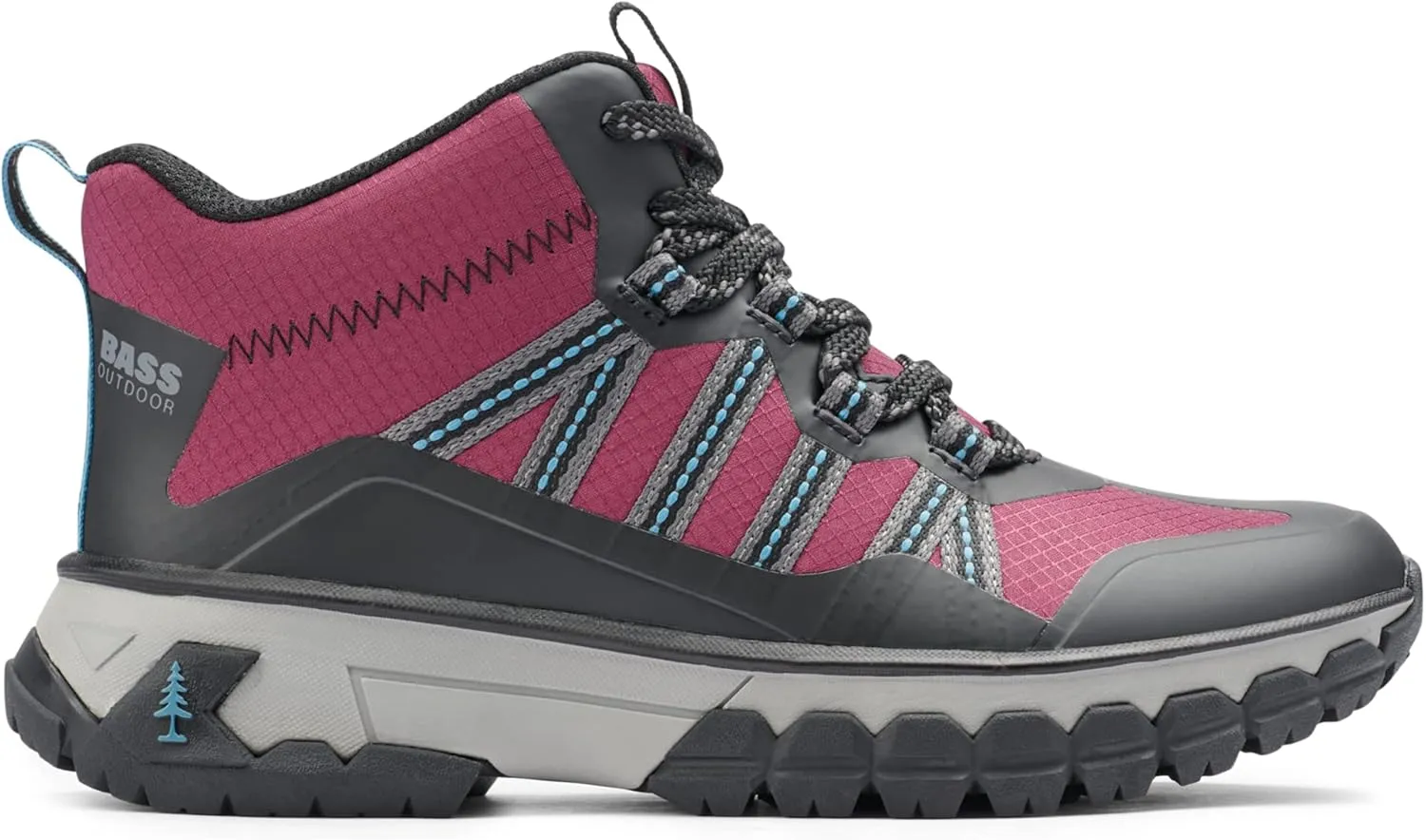 BASS OUTDOOR Women's Peak Webbing Hiker M Ankle Boot