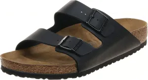 Birkenstock Arizona Unisex Leather Sandal (37 M EU, Black Black)