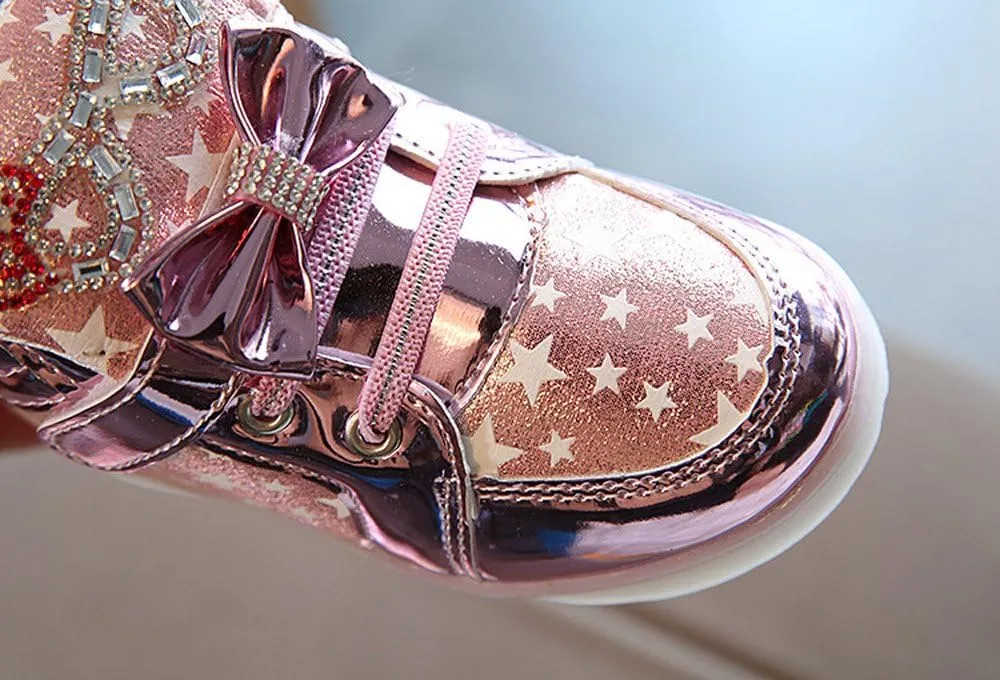 Boys Canvas Shoes Toddler Baby Fashion Star Luminous Child Casual Colorful Light Shoes Sprinkles Shoes for Girl