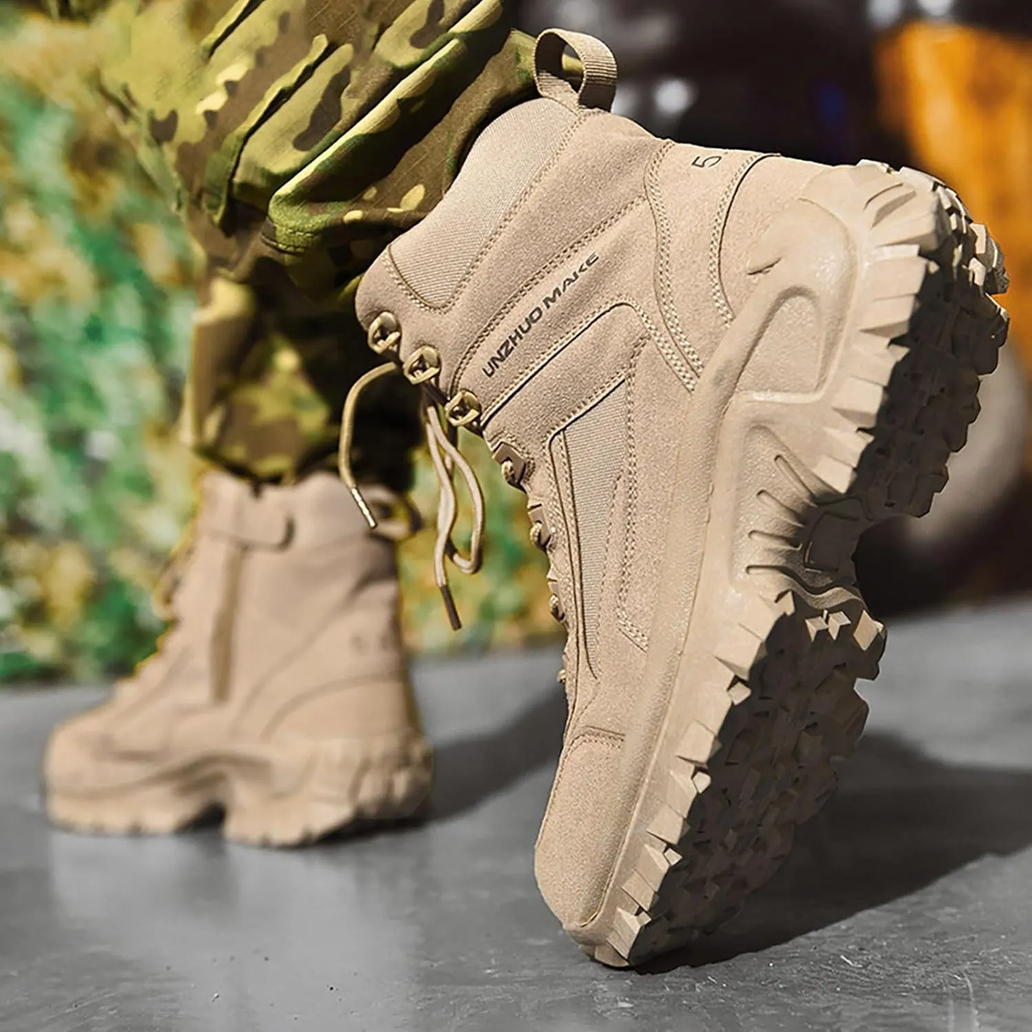 Boys PU Ankle Boots Autumn Winter Warm Men's Fashionable Boots Spring Oversized Zipper Boots Hand crafted Non Slip Durable Work Booties for Outdoor Leisure