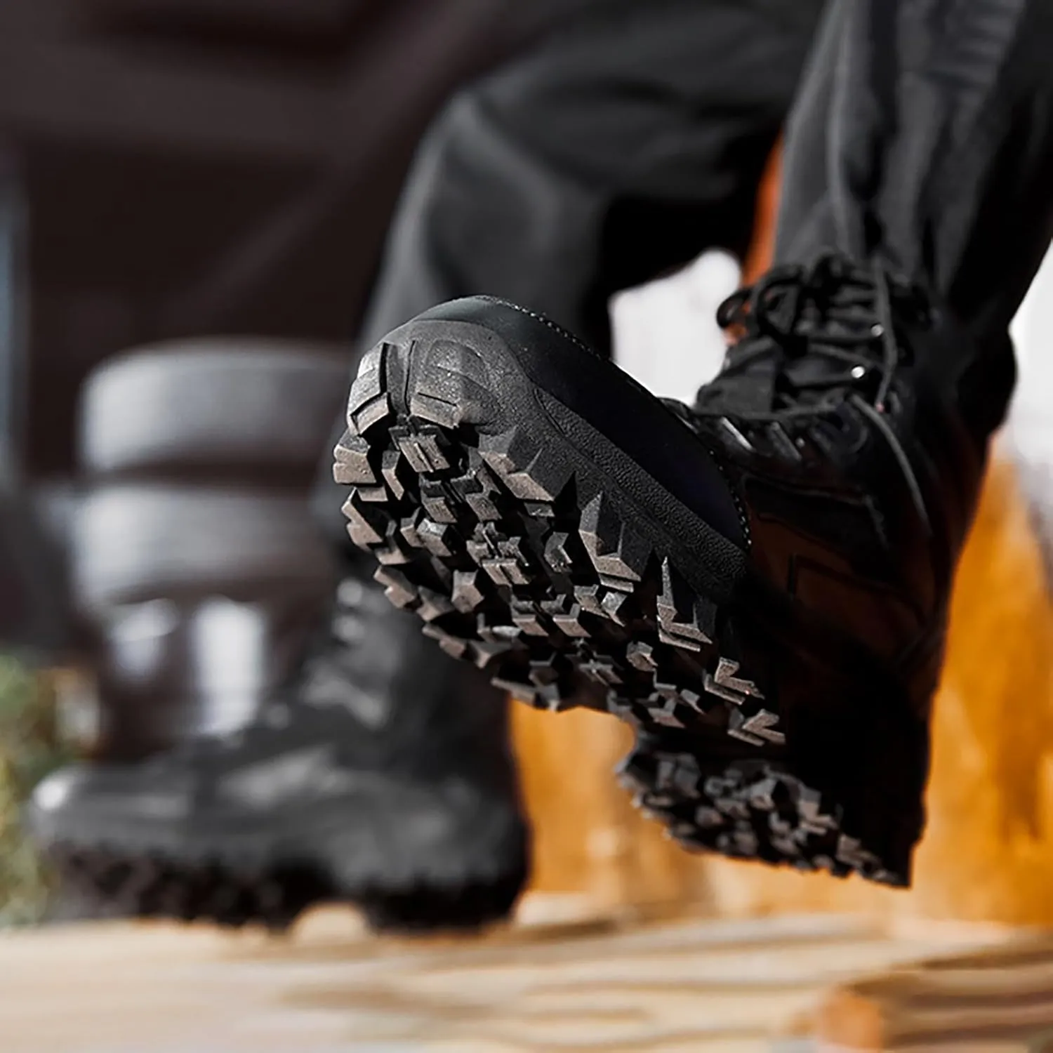 Boys PU Ankle Boots Autumn Winter Warm Men's Fashionable Boots Spring Oversized Zipper Boots Hand crafted Non Slip Durable Work Booties for Outdoor Leisure