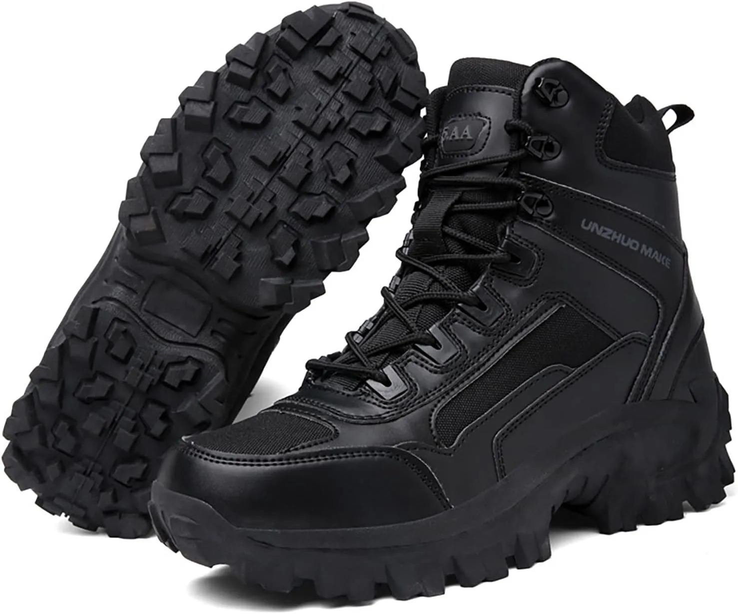 Boys PU Ankle Boots Autumn Winter Warm Men's Fashionable Boots Spring Oversized Zipper Boots Hand crafted Non Slip Durable Work Booties for Outdoor Leisure