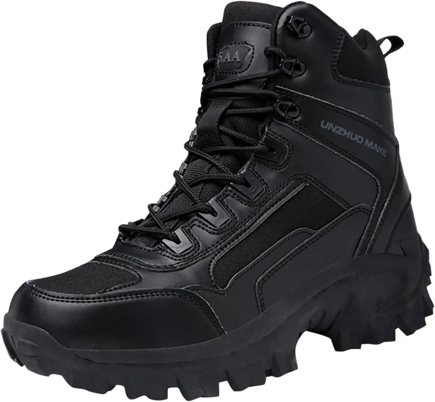 Boys PU Ankle Boots Autumn Winter Warm Men's Fashionable Boots Spring Oversized Zipper Boots Hand crafted Non Slip Durable Work Booties for Outdoor Leisure