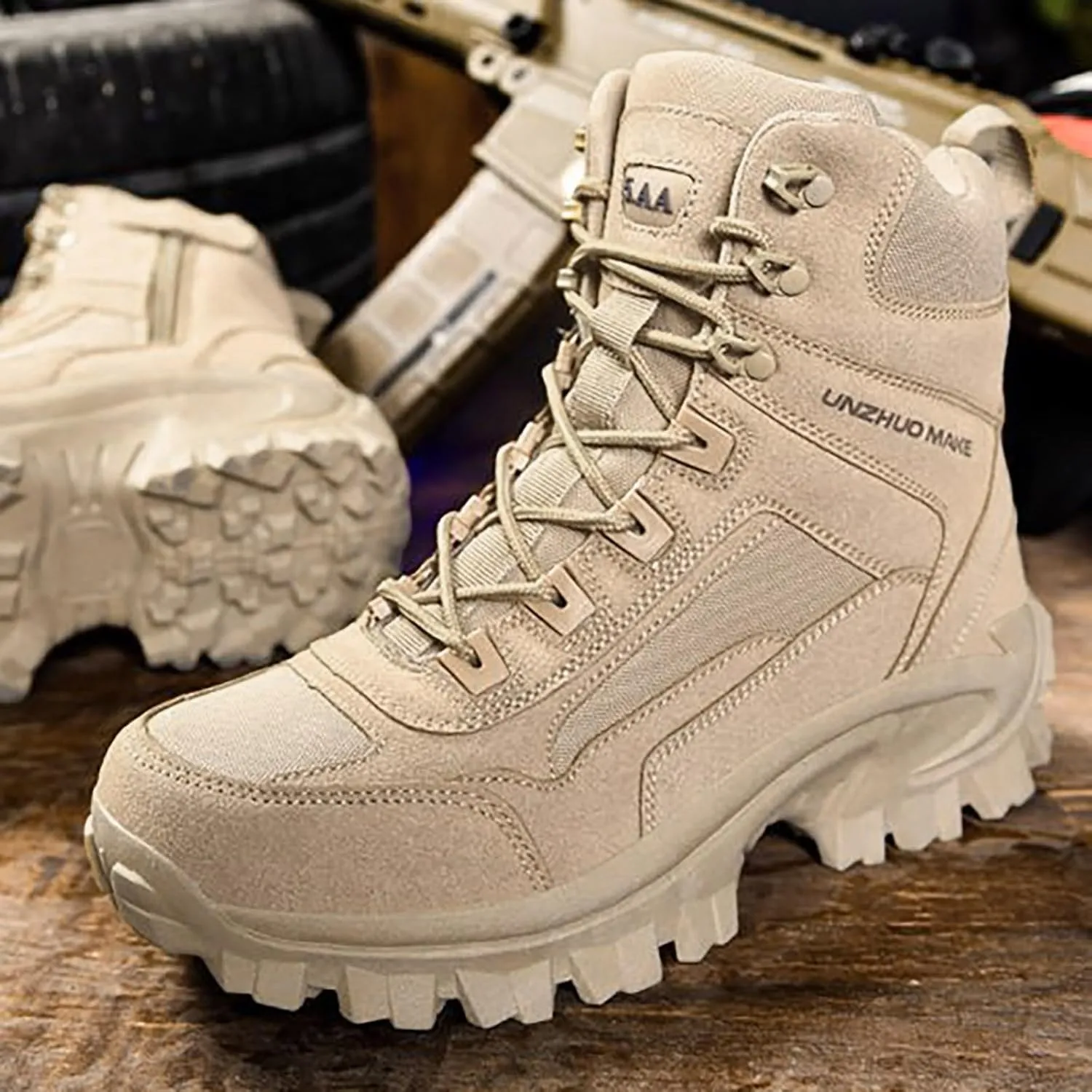 Boys PU Ankle Boots Autumn Winter Warm Men's Fashionable Boots Spring Oversized Zipper Boots Hand crafted Non Slip Durable Work Booties for Outdoor Leisure