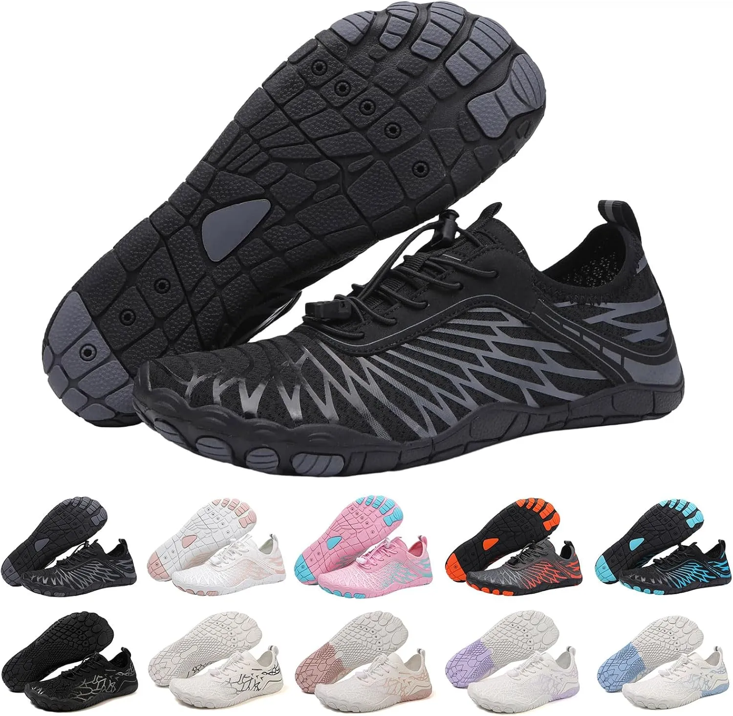 Breathable Barefoot Shoes for Women Men Breathable Waterproof Water Shoes, Lightweight Quick Dry Minimalist Footwear Zero Drop Trail Running Boots Footwear with Non-Slip Sole & Wide Toe Box