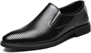 Breathable Hollow Mens Classic Formal Shoes Oxford Patent Leather Tuxedo Wedding Business Dress Slip On Elegant Comfortable Pointed Toe Stylish Non Slip Formal Party