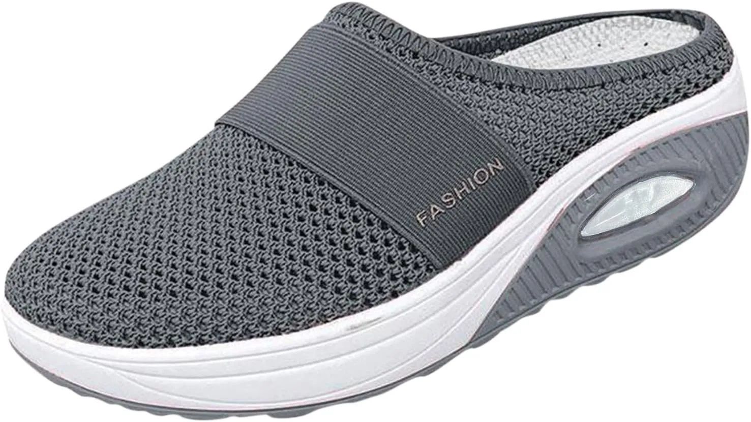 Cathalem Mules for Women 2024 Backless Walking Sneakers Summer Slip-On Mule Shoes Mesh Air Cushion Orthopedic Diabetic Shoes