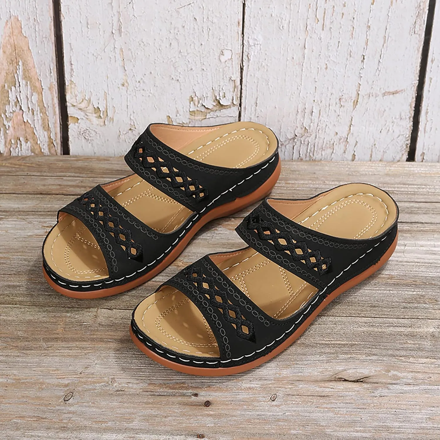 Cathalem Summer Sandals for Women 2024, Orthopedic Wedge Sandals for Women Dressy Summer Walking Sandals with Arch Support
