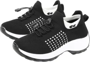 Comfort Wear Orthowear Shoes for Women Men Orthopedic Cushion Shoes Anti-Slip Air Nurse Shoe Breathable Mesh Fashion Sneakers for Women Plantar Fasciitis Unisex Adjustable Elastic Strap Trainers