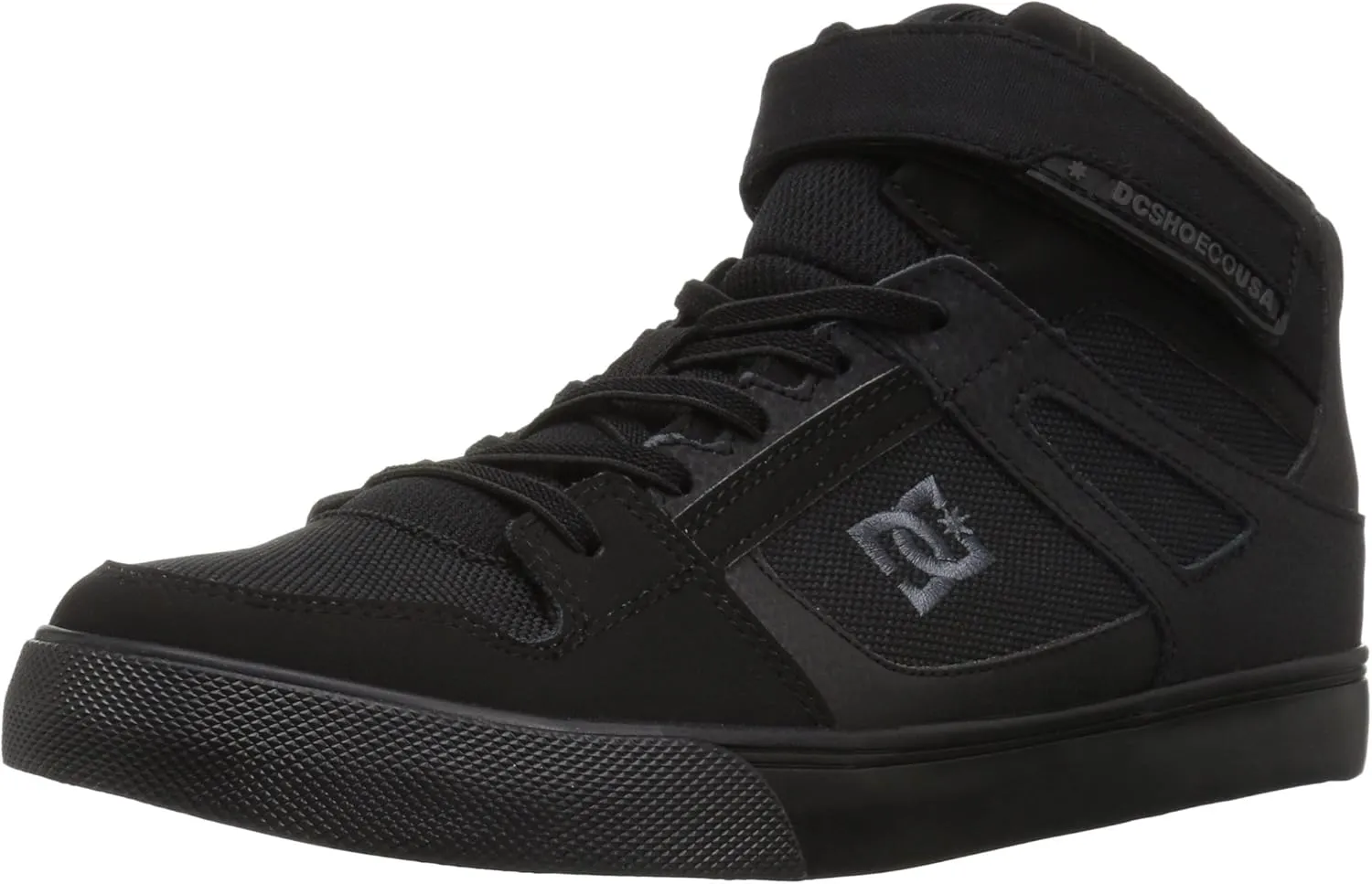 DC boys Pure High-top Ev Skate Shoe, Black/Black/Black, 13 Little Kid US
