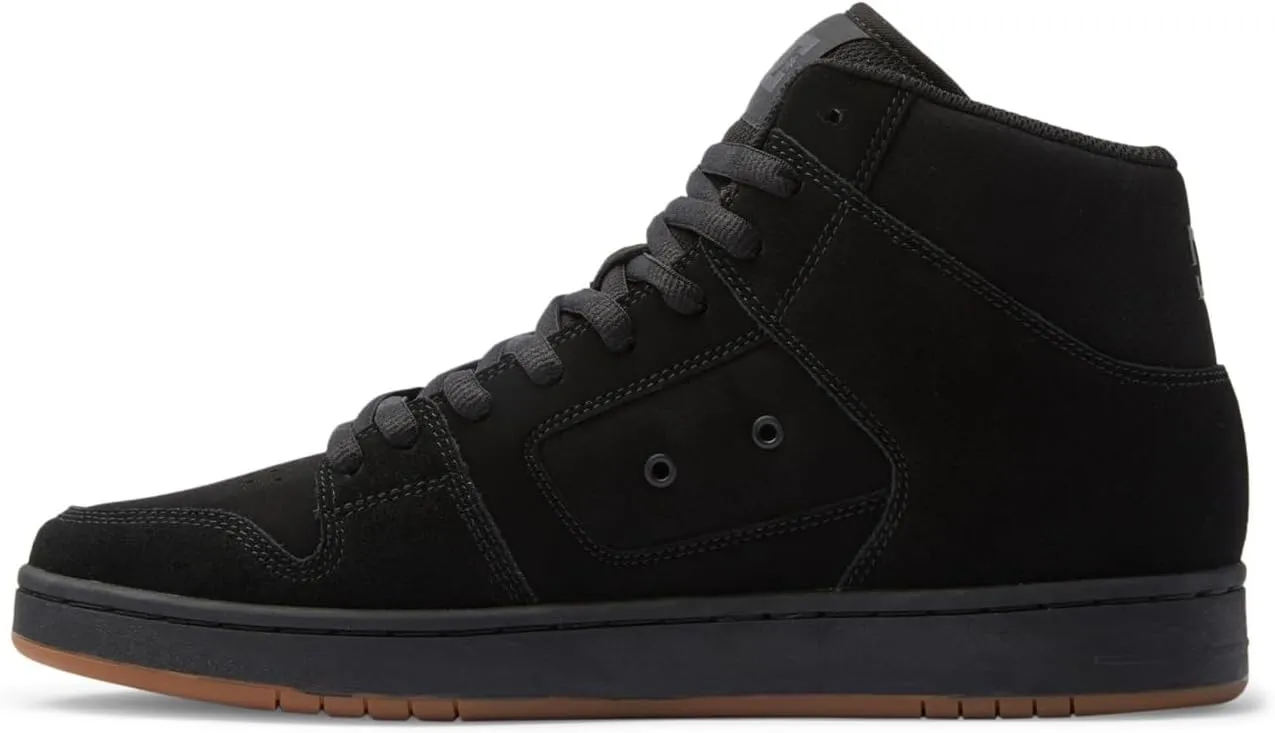 DC Men's Manteca 4 Hi High Top Casual Skate Shoe Sneaker, Black/Black/Gum, 7.5