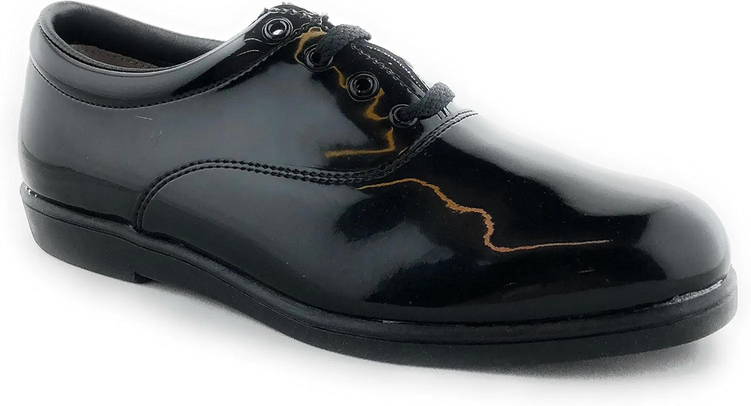 Dinkles Formal Men's Marching Band Shoes, Comfortable, Black Patent
