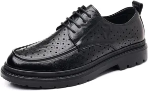 Dress Shoes for Men Lightweight Breathable Lace Up Wedding Shoes Casual Modern Business Formal Oxfords Shoes Classic Modern Formal Leather Shoes Loafers