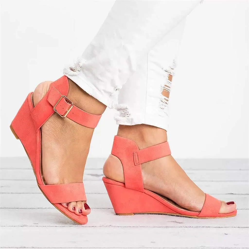 Eduavar Orthopedic Sandals for Women, Womens Sandals Orthopedic Sandals Dressy Open Toe Low Heel Sandals with Ankle Strap