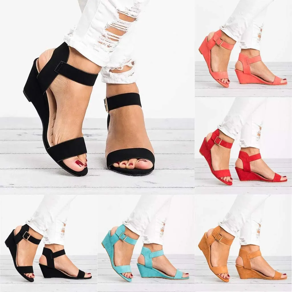 Eduavar Orthopedic Sandals for Women, Womens Sandals Orthopedic Sandals Dressy Open Toe Low Heel Sandals with Ankle Strap