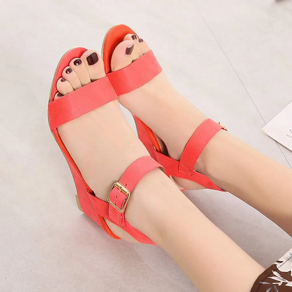 Eduavar Orthopedic Sandals for Women, Womens Sandals Orthopedic Sandals Dressy Open Toe Low Heel Sandals with Ankle Strap