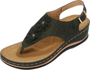 Eduavar Sandalias para Mujer, Orthopedic Sandals for Women Closed Toe Sandals Plarform Sandals with Back Strap
