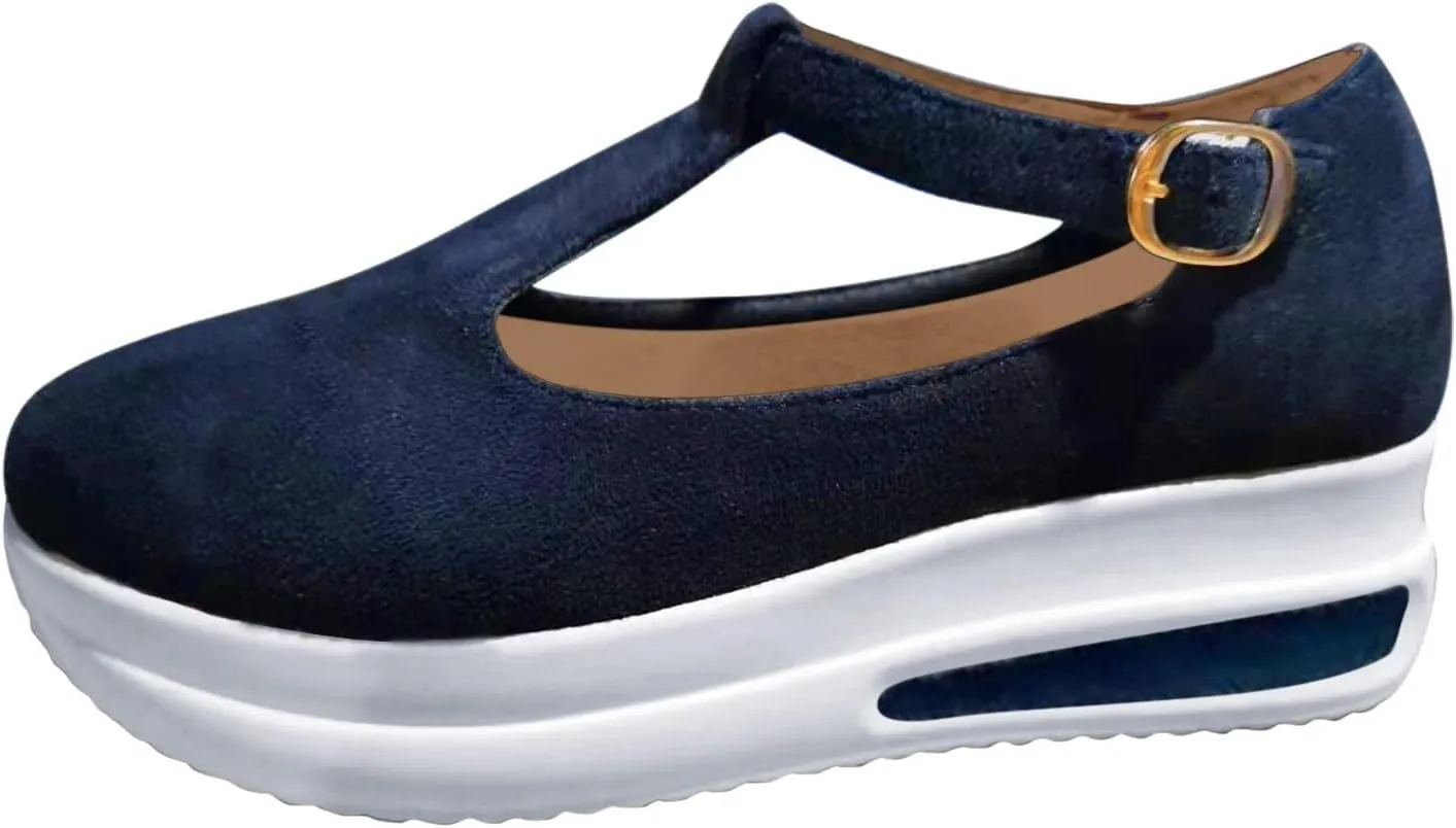 Eduavar Sandals for Women Casual, Sandals Women Summer Beach Sandals Black Sandals Flat Slippers Ring Toe Sandals