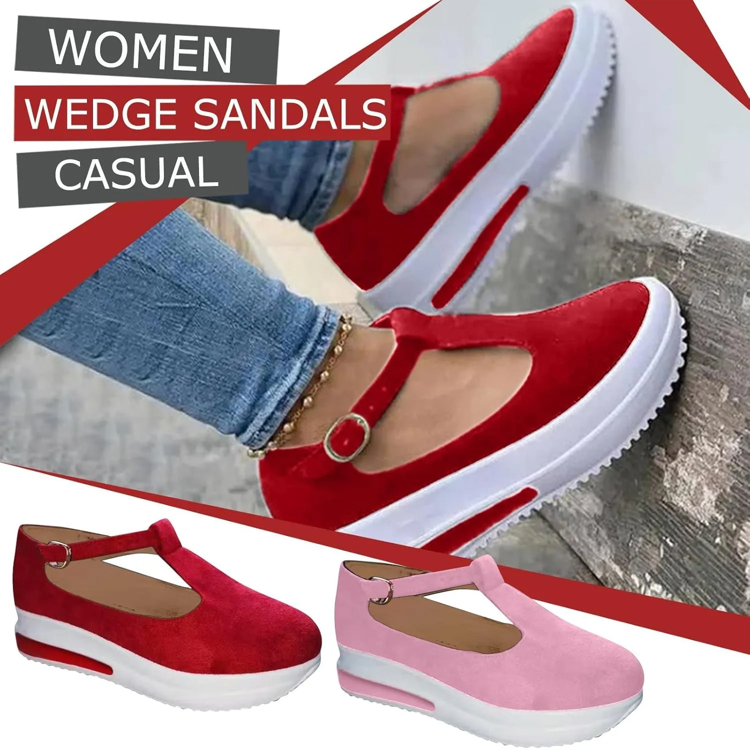 Eduavar Sandals for Women Casual, Sandals Women Summer Beach Sandals Black Sandals Flat Slippers Ring Toe Sandals