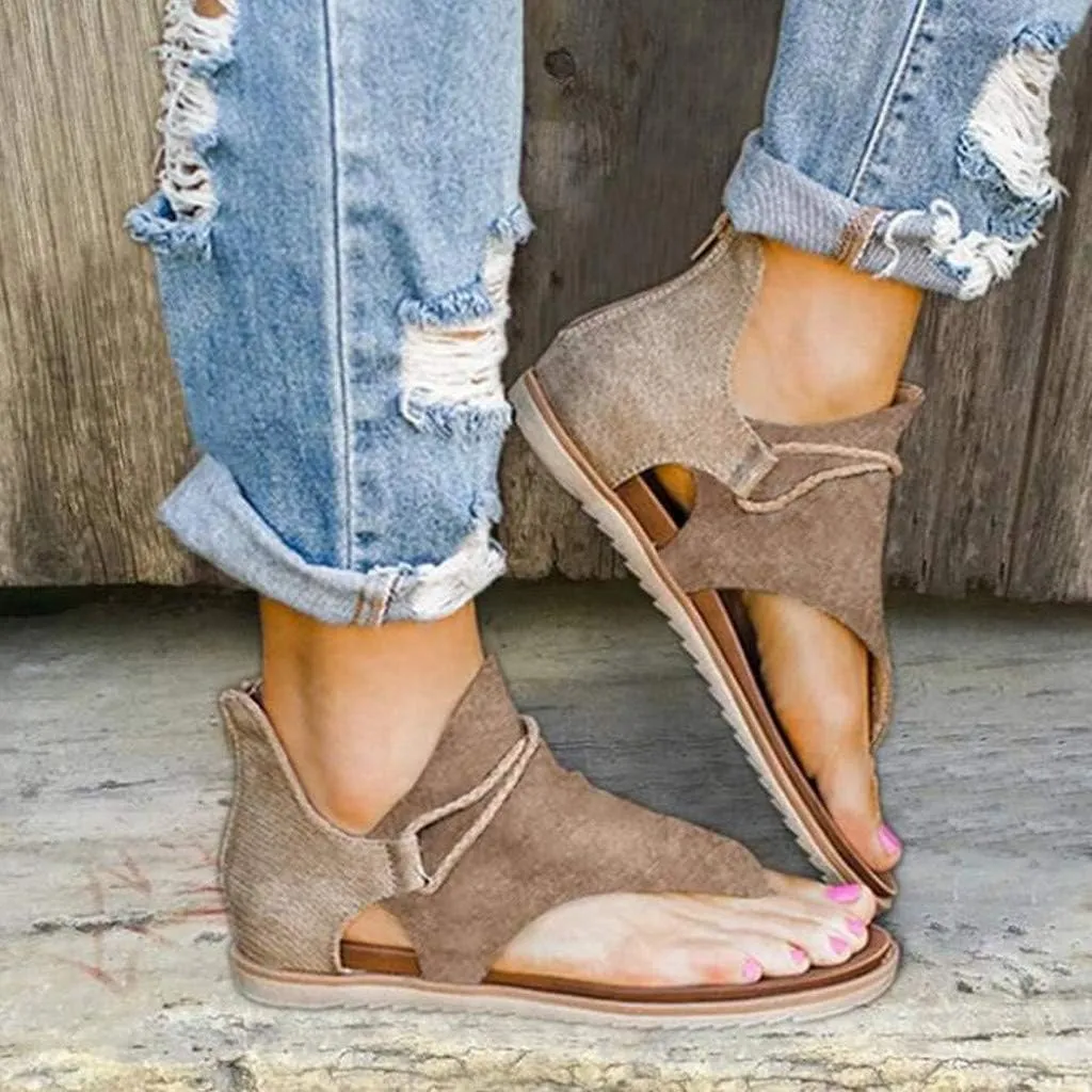 Eduavar Sandals for Women Casual Summer, Flat Sandals for Women Summer Beach Sandals Comfortable Open Toe Flip Flops Sandals