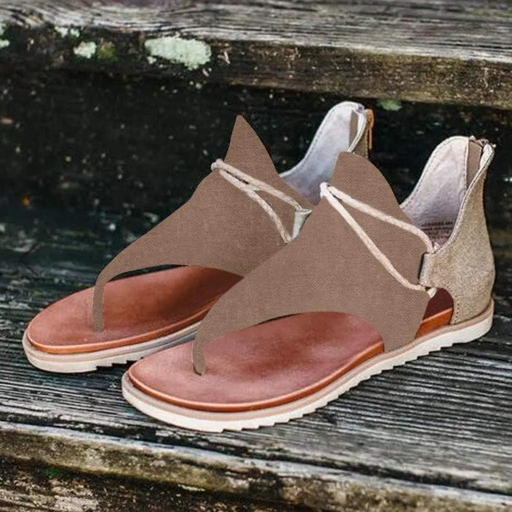 Eduavar Sandals for Women Casual Summer, Flat Sandals for Women Summer Beach Sandals Comfortable Open Toe Flip Flops Sandals