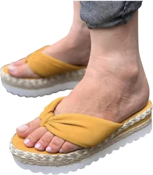 Eduavar Sandals for Women Dressy Summer, Women's Sandals Summer Beach Breathable Sandals Flip Flops Comfy Platform Sandals