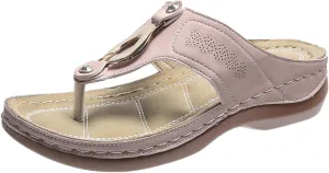 Eduavar Sandals Women Comfortable, Womens Sandals Casual Retro Open Toe Sandals Flip Flops Summer Beach Sandals Slippeprs