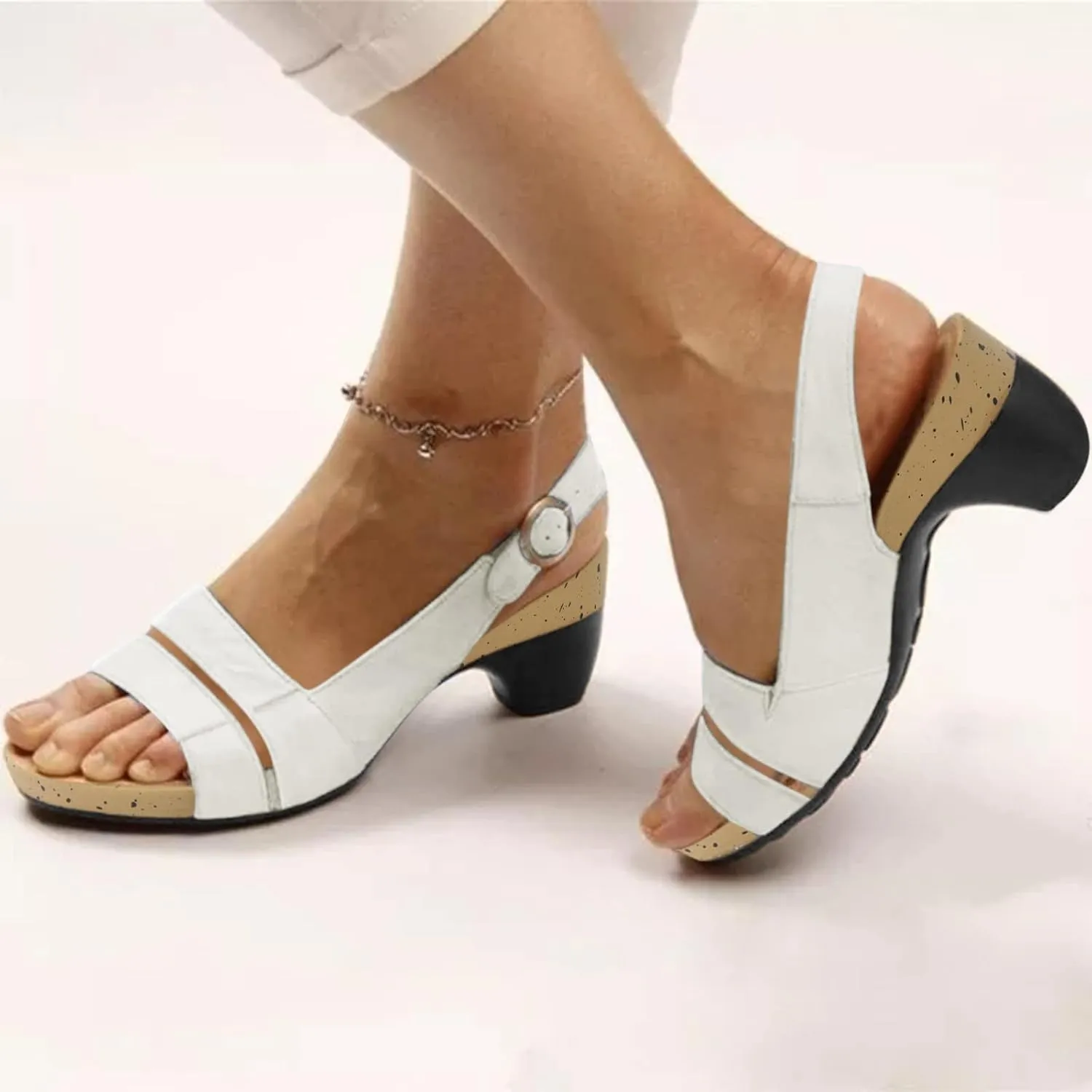 Eduavar Sandals Women Dressy Summer, Women's Sandals Wedge Sandals Ultra-Comfy Breathable Sandals Orthotic Sandals Women
