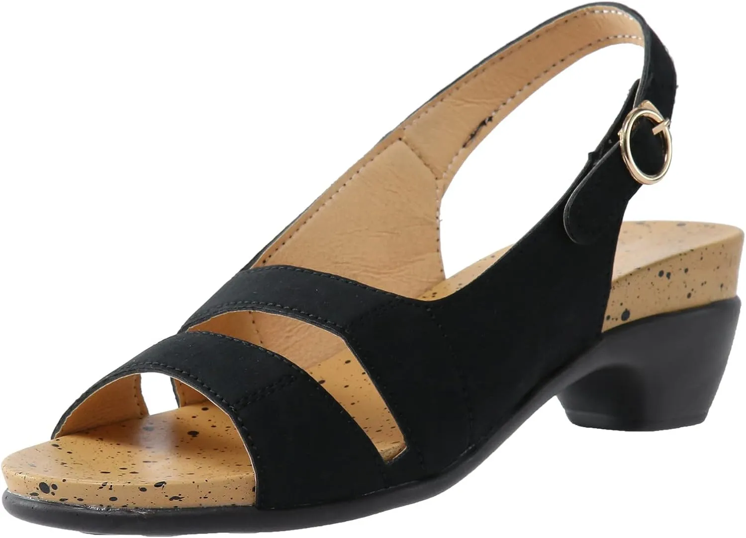 Eduavar Summer Sandals for Women, Orthopedic Sandals for Women Peep Toe Wedge Sandals Comfortable Ankle Strap Sandals