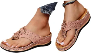 Eduavar Wedge Sandals for Women, Wedge Sandals for Women Comfy Platform Sandals Open Toe Slippers Treavl Sandals