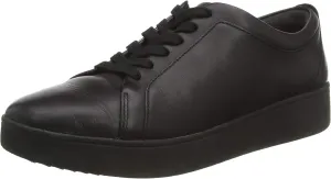 Fitflop Women's Venus Tennis Sneaker-Leather Trainers, Black (All Black 090), 6 UK (39 EU)