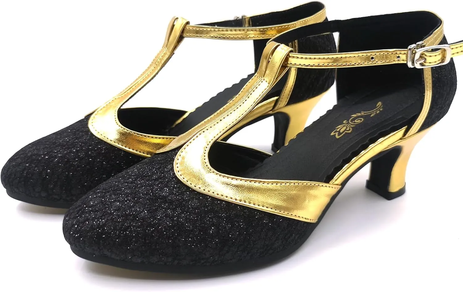 Flapper Shoes for Women 1920s Dance Shoes Vintage Ballroom Salsa Latin Wedding Party Dancing Heels