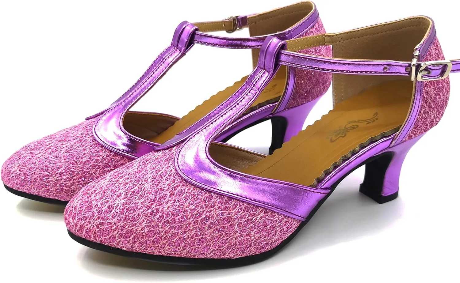 Flapper Shoes for Women 1920s Dance Shoes Vintage Ballroom Salsa Latin Wedding Party Dancing Heels