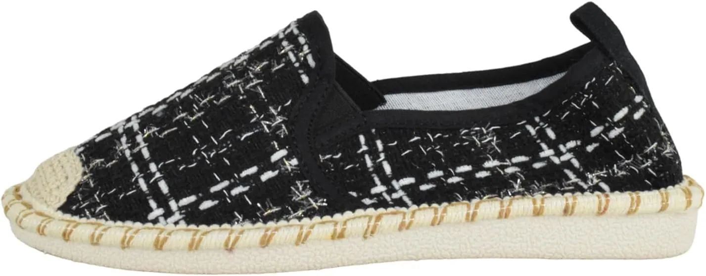 Forever Flat Women Shoes Canvas Slip-On Loafers Espadrilles Jute Style Breathable Knit Fabric Light Weight See Through Pledge