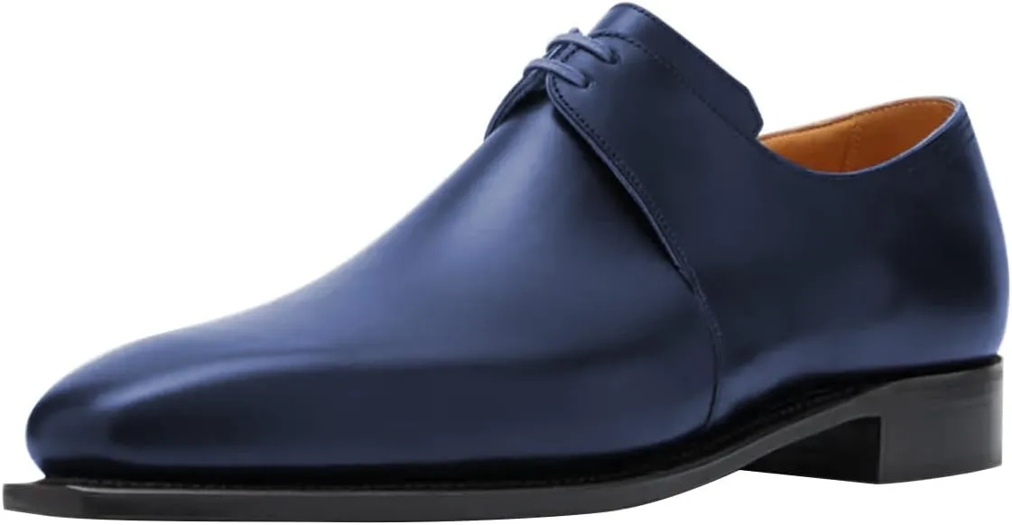 FSJ Men's Lace Up Formal Modern Oxford Dress Shoes Wing Tips Square Toe Casual Business Formal Shoes Size 4-16 US
