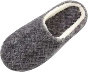 Gibobby Fuzzy Slippers fpr Women Comfy Fleece House Slippers with Memory Foam Slip-on House Shoes for Indoor Outdoor