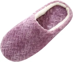 Gibobby House Slippers for Women Comfy Fleece House Slippers with Memory Foam Slip-on House Shoes for Indoor and Outdoor