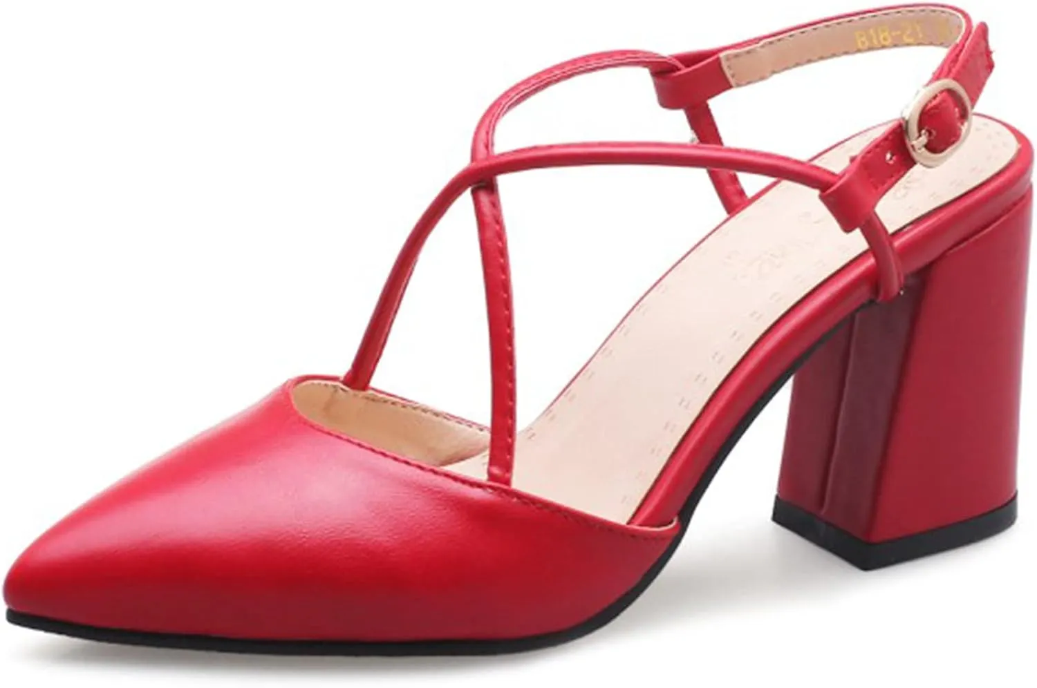 Gicoiz Pointed Toe Heels Women Formal Block Heels Sandals