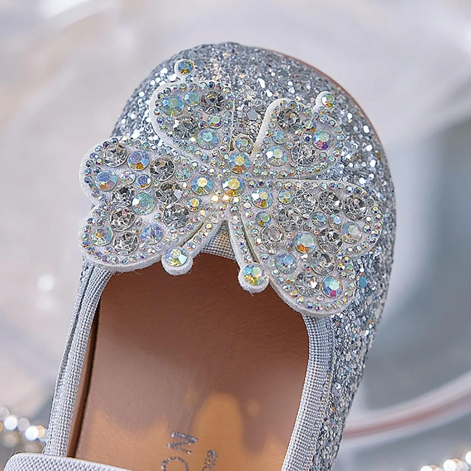 Girls Flat Sandals Comfortable Soft Fashionable Shiny Sandals Girls White Size 3