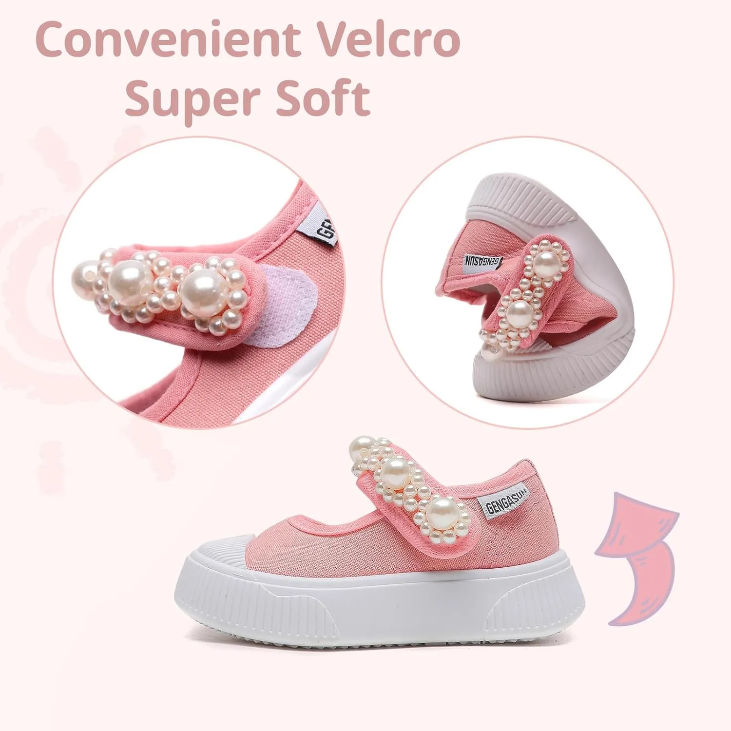 Girls Sneakers Kids High Top Casual Canvas Shoes with Hook & Loop Closure Gradient Color Pinky Heart