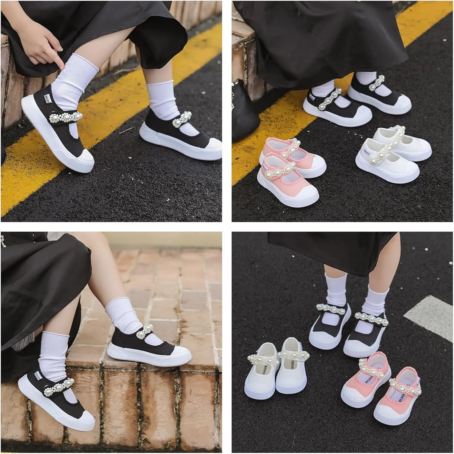 Girls Sneakers Kids High Top Casual Canvas Shoes with Hook & Loop Closure Gradient Color Pinky Heart