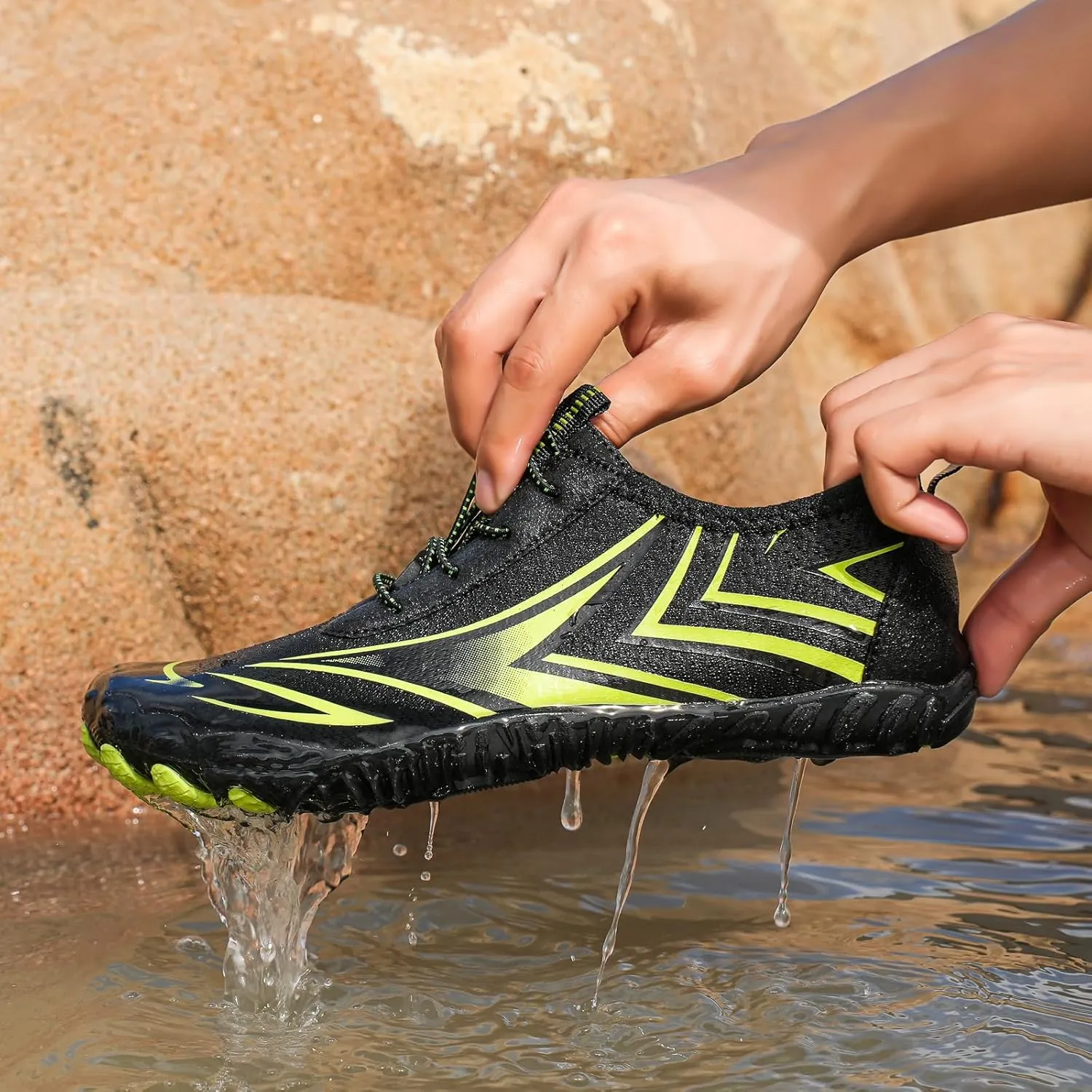 Grounding Shoes for Women Men Quick Dry Barefoot Footwear Unisex Non-Slip Wide Toe Box Footwear Fashion Lightweight Breathable Outdoor Sneakers Swim Pool Beach Hiking Shoes