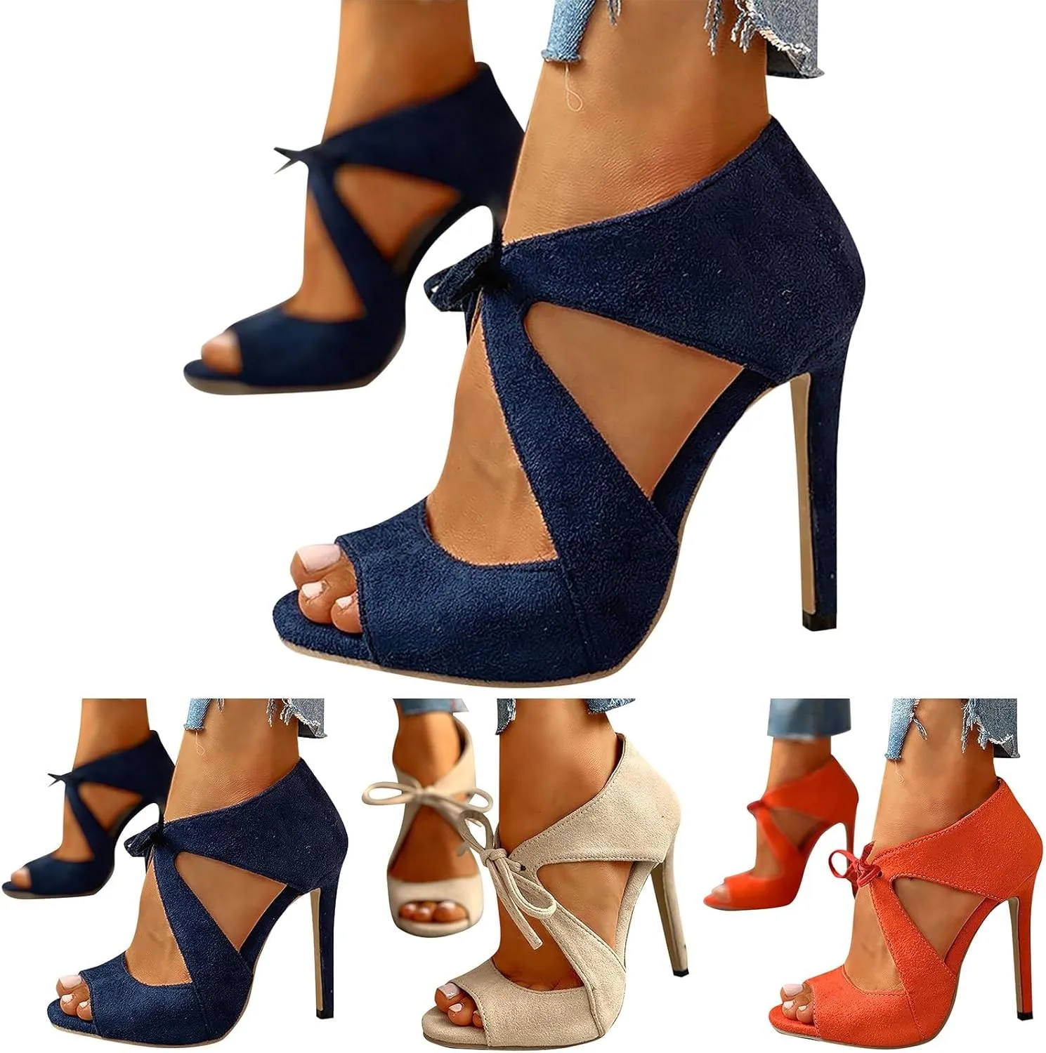 High Heels for Women Ankle Strap Platform Stiletto Heels Open Toe High Heel Sandals Buckle Party Dance Dressy Shoes