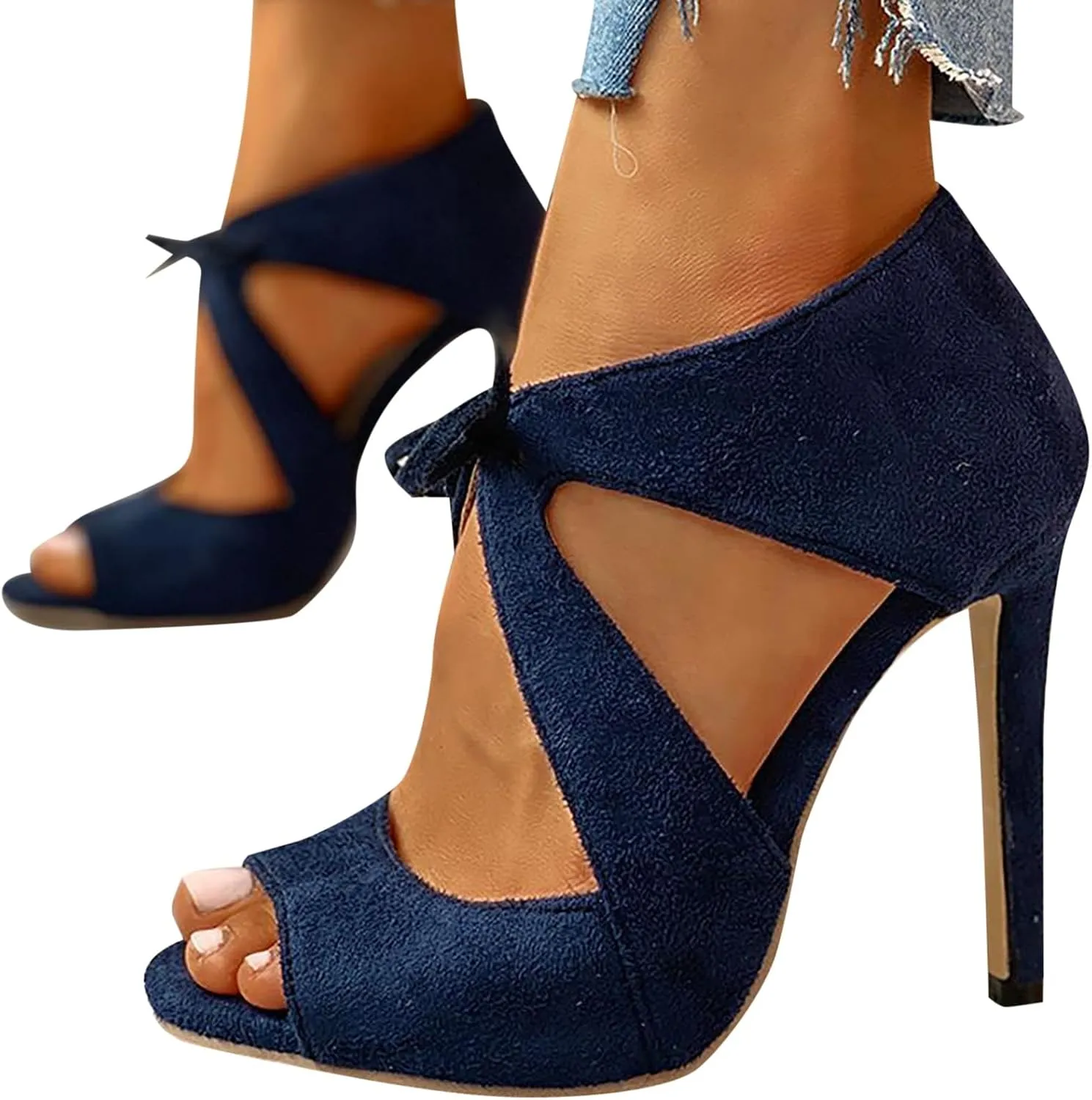 High Heels for Women Ankle Strap Platform Stiletto Heels Open Toe High Heel Sandals Buckle Party Dance Dressy Shoes