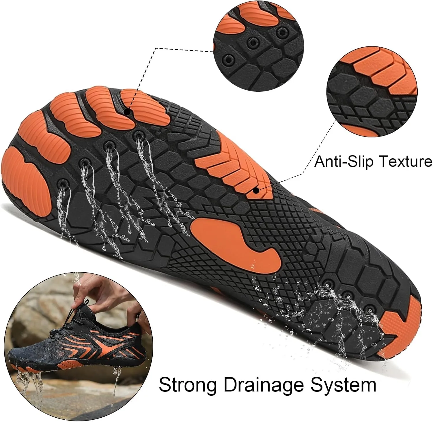Hike Barefoot Shoes Women Men Pro Barefoot Shoes Healthy & Non-Slip Lightweight Breathable Sneakers Unisex Quick Dry Zero Drop Trail Running Shoe with Wide Toe Box Sneakers