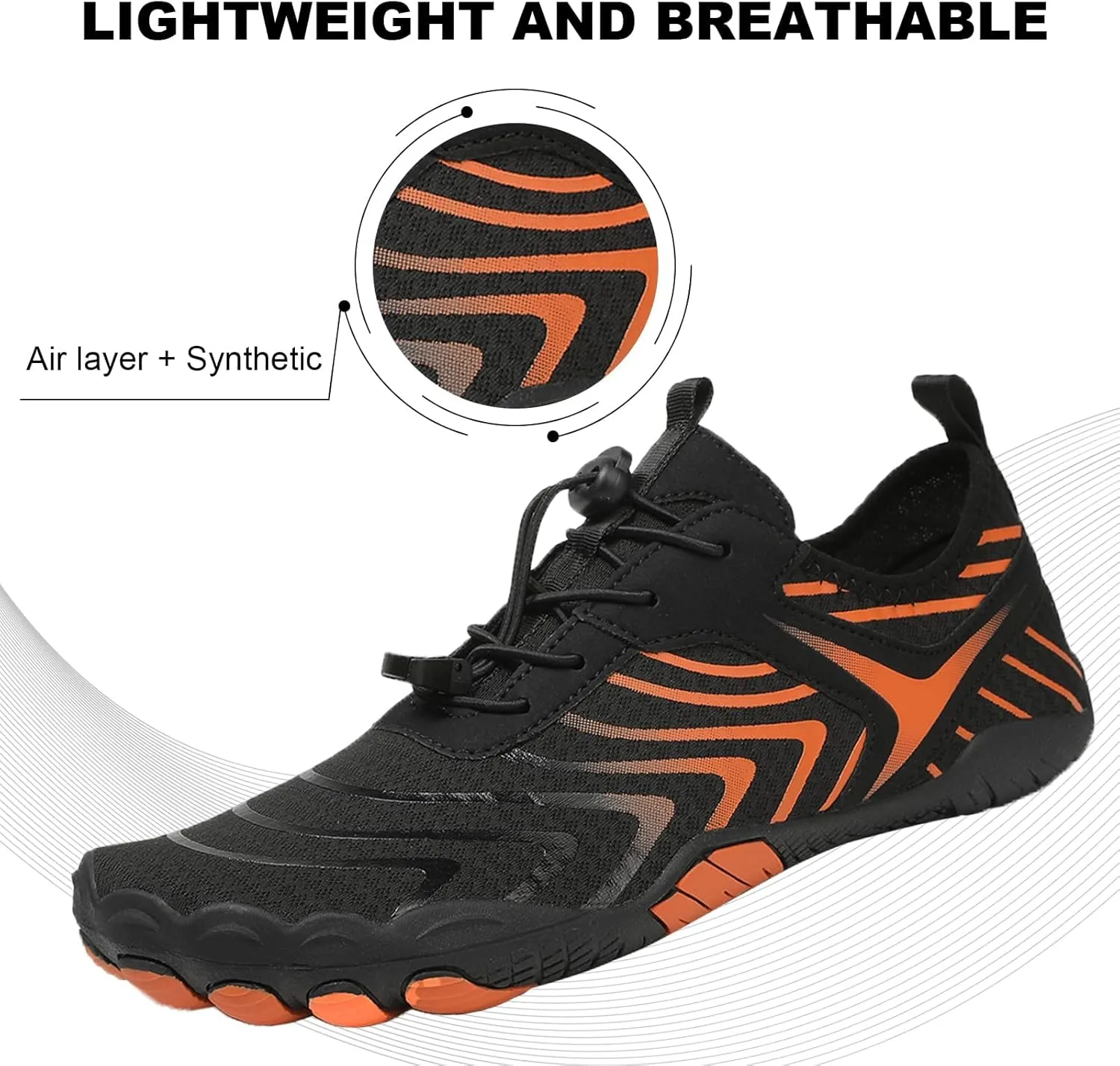 Hike Barefoot Shoes Women Men Pro Barefoot Shoes Healthy & Non-Slip Lightweight Breathable Sneakers Unisex Quick Dry Zero Drop Trail Running Shoe with Wide Toe Box Sneakers