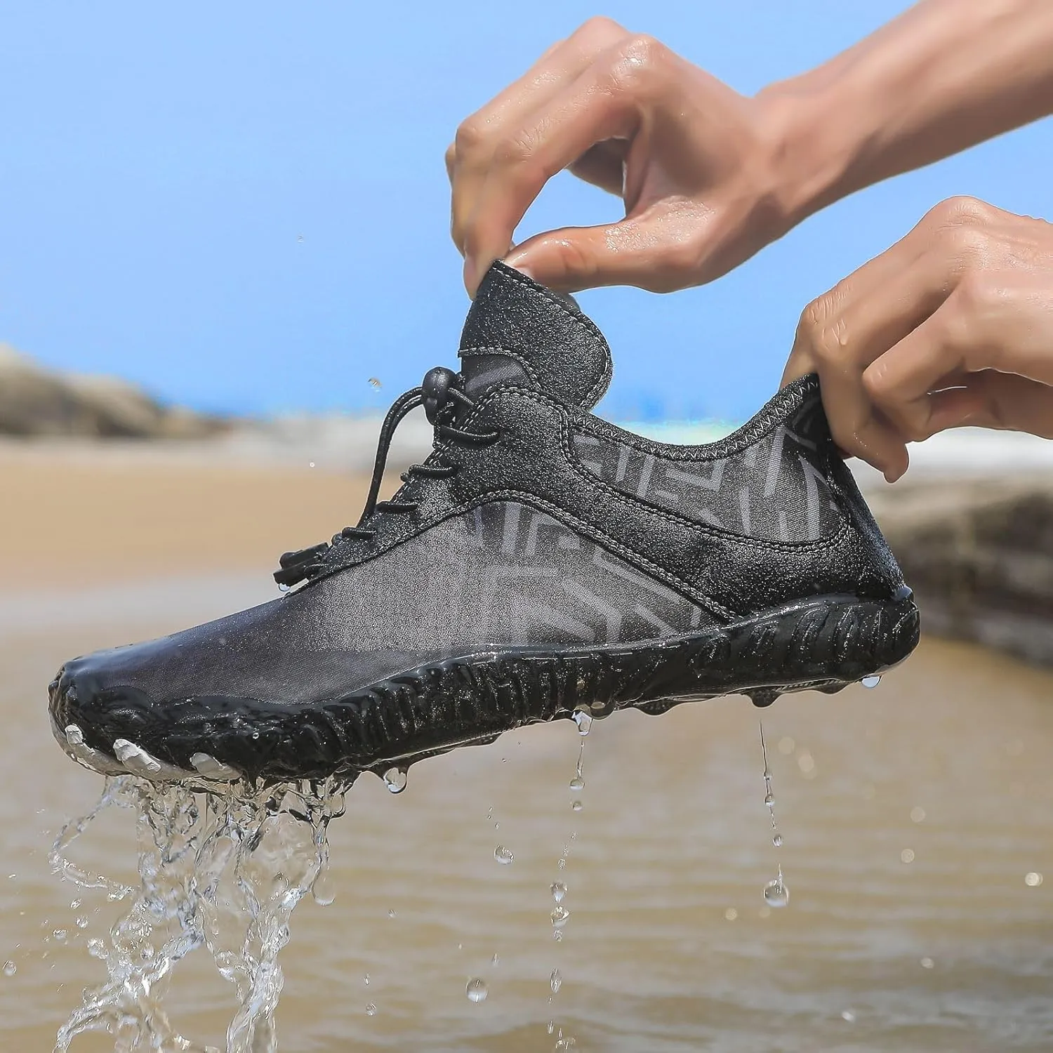 Hike Barefoot Shoes Womens Mens Anti-Slip Grounded Footwear Unisex Quick-Dry Wide Toe Box Healthy Breathable Sneaker Beach Pool Aqua Swim Surf Walking Hiking Shoes