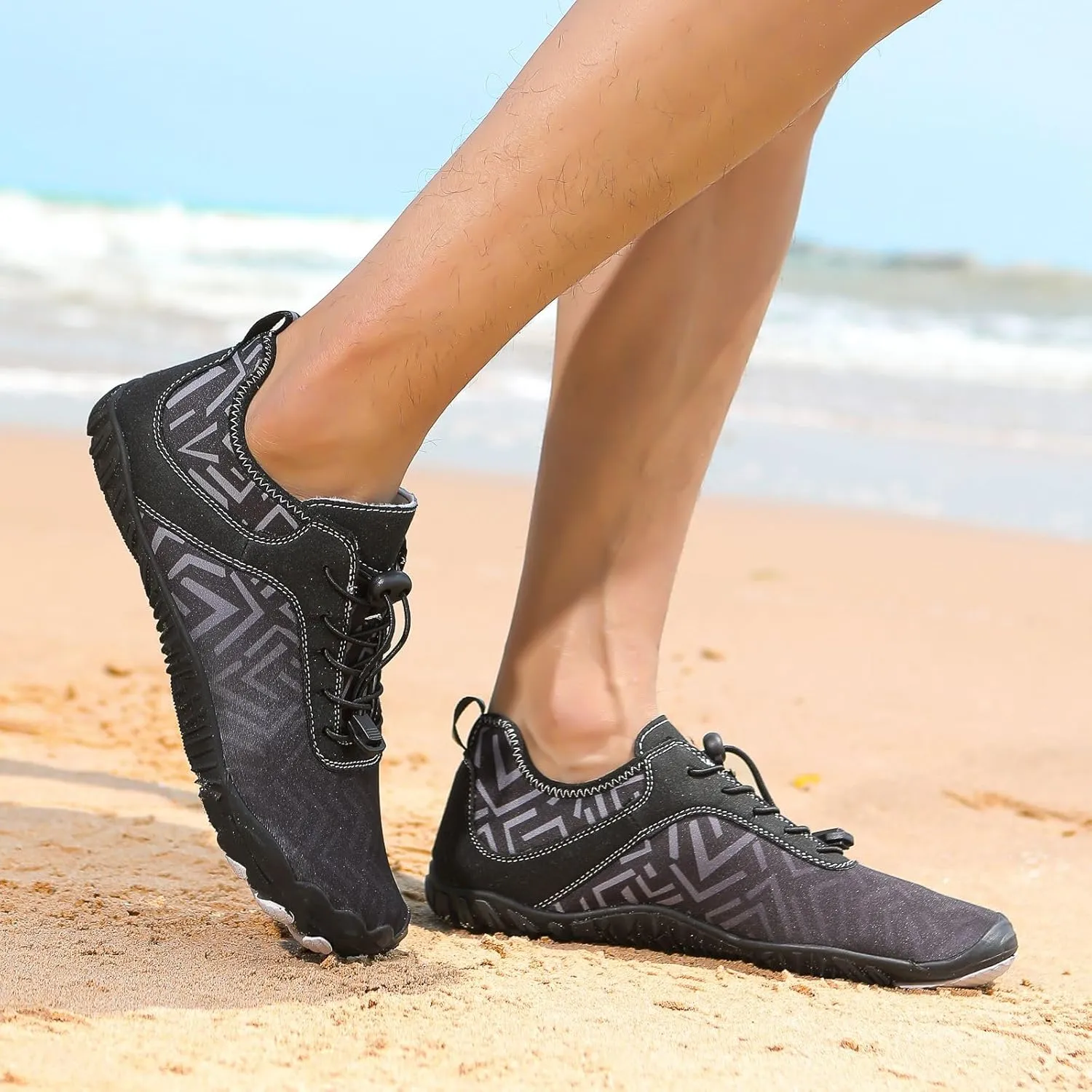 Hike Barefoot Shoes Womens Mens Anti-Slip Grounded Footwear Unisex Quick-Dry Wide Toe Box Healthy Breathable Sneaker Beach Pool Aqua Swim Surf Walking Hiking Shoes